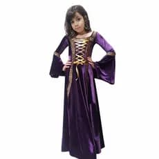 Vestido medieval tradicional Infantil Roxo