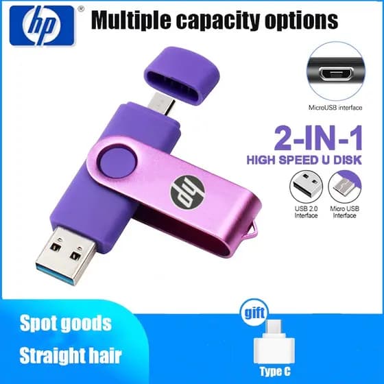 Unidade Flash USB Android OTG 2TB Cartão De Memória Pen Drive Telefone U Disco