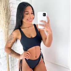 Body Maiô Gringo Asa Delta Triquini Aberto Lateral Anitta