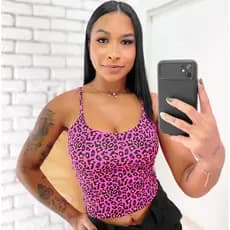 Top Cropped Regatinha Alcinha Fina Oncinha Moda