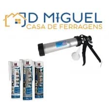 Aplicador de silicone e pu 40 PRETO, BRANCO E CINZA