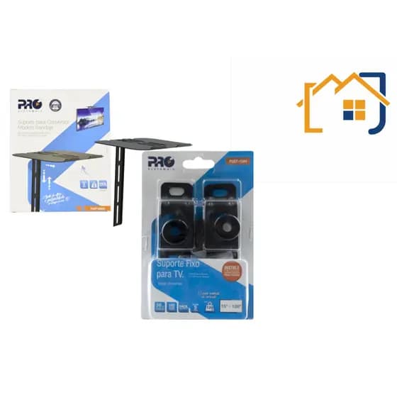 Suporte p/ tv universal + suporte p/ conversor / box tv