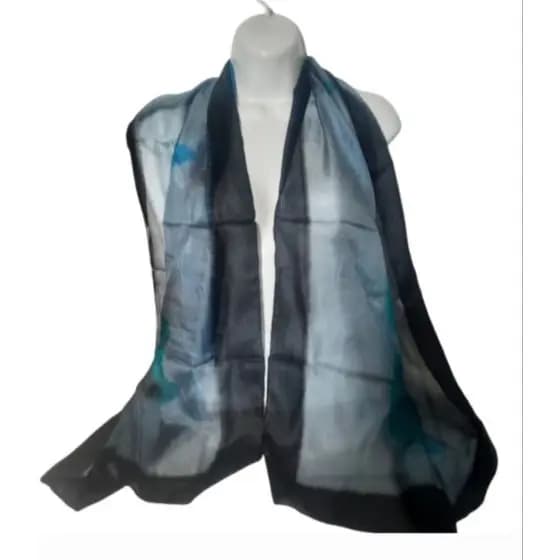 Scarf lenço indiano em seda pura tyde dye importados
