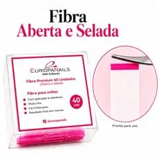 Fibra Unhas Aberta e Selada Pronta para Uso Ultra Fina Premium para Nail Designer 40 Un Europa Nails