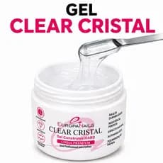 Gel Construtor Hard Clear Cristal Transparente Alta Resistência Premium Europa Nails 15/24 Gr