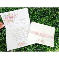 Convite para casamento - rosa - 15 anos, festas, aniversário.