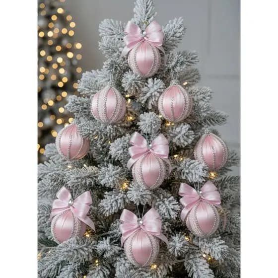 Bola de Natal Rosa - Enfeite de Natal - Enfeite para Arvore de Natal