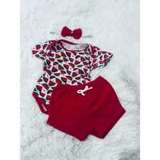 Conjunto Body Tematicos e Faixa 3 Peças para Bebe