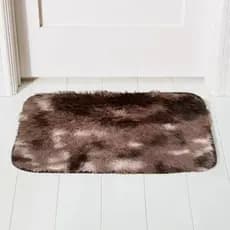 Tapete Peludo porta de sala / banheiro 40 x 60 com base antiderrapante\\Tapete De Pelúcia Oval Absorvente E Antiderrapante Para Porta De Sala De Estar