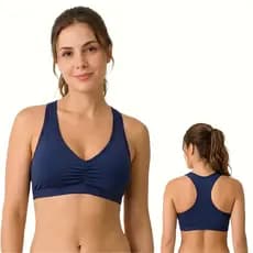 Top Feminino Academia Ref 330 Com Bojo Removível Alta Sustentação Sutiã Esportivo Premium Fitness