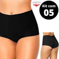 Kit 05 Calcinha Boxer Corte A Laser Sem Costura Cueca Feminina