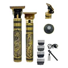 Máquina de Cortar Cabelo Profissional Sem Fio - Barbeiro Recarregável com Design Dragão Maquininha barbeador Aparador