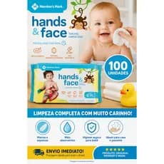 Toalhas umedecidas mãos e rosto Hands & face 100 unidades Lenços umedecidos para bebê