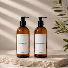 Kit Frascos 500ml Premium Transparente ou Âmbar Para Shampoo e Condicionado + Envio Imediato