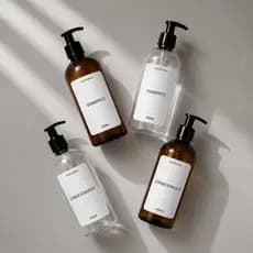Frascos 500ml Premium Transparente ou Âmbar para Shampoo e Condicionador + Envio Imediato