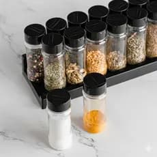Kit Potes de Tempero  + Cartela com 20x Adesivos Tempero para Cozinha com Envio Rápido