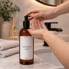 Kit Frascos Transparente/Âmbar Shampoo e Condicionador 500ml  + Envio Rápido