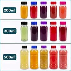 Garrafa Pet para suco/detox/açaí  200/300/500ml - até 50 unidades + Envio Imediato