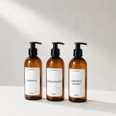 Kit Frascos 500ml Âmbar Para Shampoo/Condicionador/Sabonete Líquido + Envio Rápido