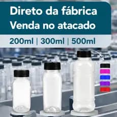 GARRAFAS PET PARA SUCO 200ML 300ML 500ML | ATACADO DIRETO DA FÁBRICA + ENVIO IMEDIATO