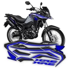 Kit Faixas Adesivos Emblemas XRE 190 2025 26 Trail Azul.