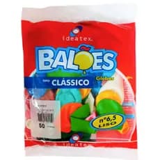 50 Bexiga Balão Cores Sortidas Tamanho 6,5 Com Sortido Sem Desenho