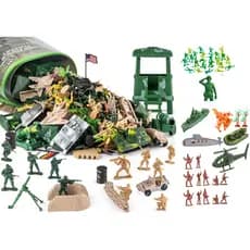 Kit 50 Soldados Brinquedo Exército Miniatura Militar Guerra