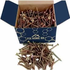 Kit com 100 Parafusos para MDF e Madeira Chipboard Cabeça Chata (4,0x16/25/40)