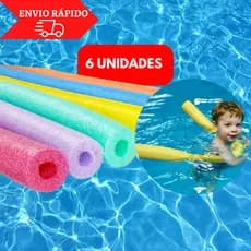 6 Bóia Flutuador Espaguete Macarrão Para Piscina Praia Decoração Infantil E Adulto Diversas Cores