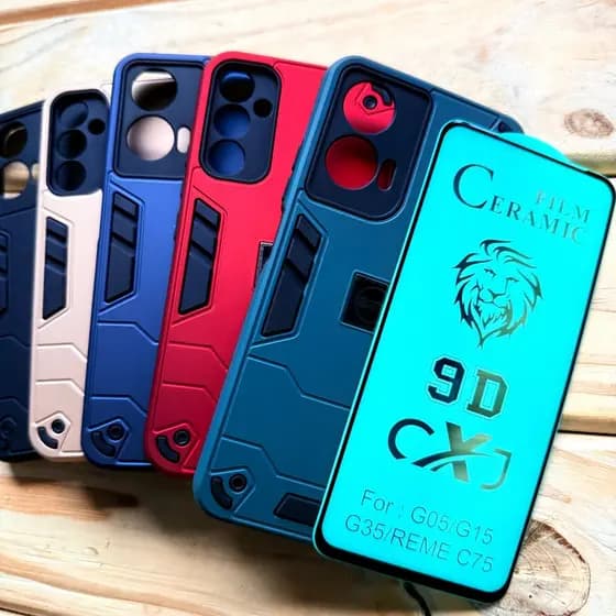 Capa Capinha Armor Anti Impacto + Película Para Motorola Moto G35 / Moto G54 / Moto G34 Proteção Anti Shock