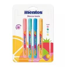 4 MARCADOR TEXTO COMPACTOR DESTAQ MENTOS PASTEL CHEIRINHO