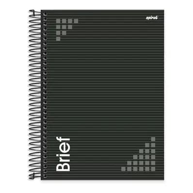 Caderno Universitario Capa Dura 240 Brief Case Preto 15 Mat