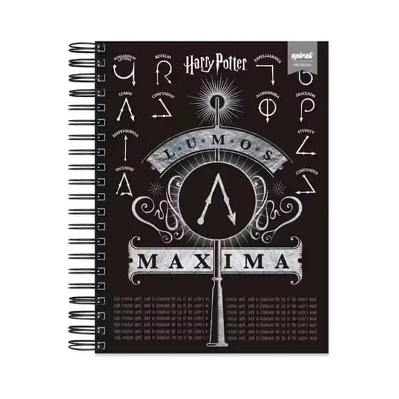 Caderno Univ Harry Potter Premium Preto 10 mat 150 Folhas