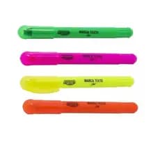 KIT 4 Marca Texto Caneta Em Gel fluorescente Neon  - Brw