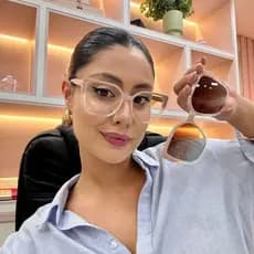 Óculos Feminino 2 em 1 Armação Quadrada Lente Transparente Proteção UV