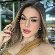 Óculos Feminino Armação Quadrado Gatinho Lente Transparente Proteção UV