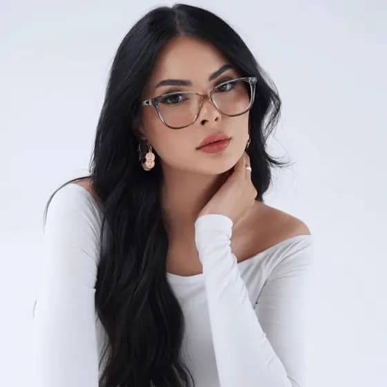 Armação de óculos Feminino /Para rosto Pequeno / Com estojo e flanela 6568
