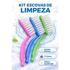 kit escovas  de limpeza multiuso cerdas macias resistente limpa tenis sofá pia cozinha airflayer