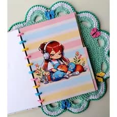 Kit com 7 divisorias para caderno de disco/ tamanho universitário/10 discos/Capivara