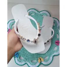 Havaianas customizada/pedrarias/havaianas