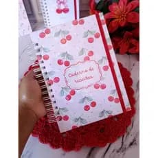 Caderno de receitas/cereja/dia das mães