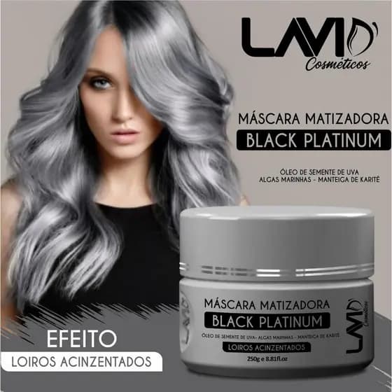 Máscara Matizadora Acinzentado Platinum Lavid 250g