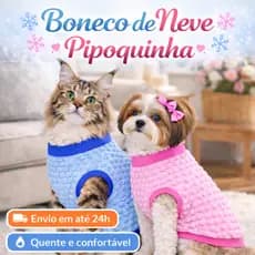 Roupa Pet Boneco de Neve Pipoquinha Fofa e Confortável para Cães e Gatos