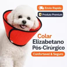 Talas Pós Cirúrgico para Cachorro Colar Elizabetano de Tecido Confortável