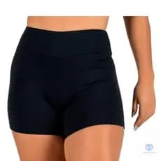Short Curtinho Fitness Academia Feminino Cintura Alta Liso  SEM EMPINA BUMBUM  Caimento Perfeito 0 transparencia confia.