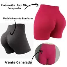 Kit 2 Short Canelado Empina Bumbum Qualidade