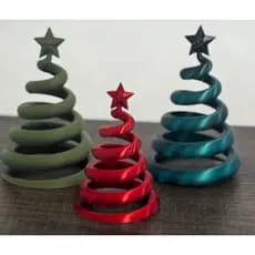 Kit com 3 Árvores de Natal Decorativas em Impressão 3D | Esculturas Modernas | Decoração Natalina Premium