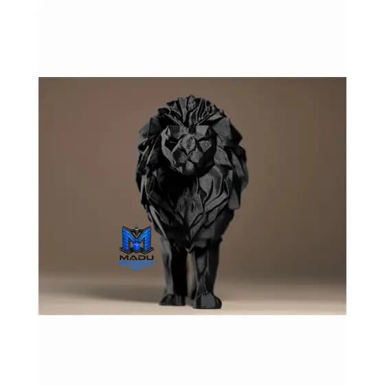 Leão Decorativo Geométrico 3D | Escultura Moderna  | Decoração Sala, Escritório, Quarto, Estante e Ambiente Sofisticado