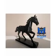 Escultura Cavalo Decorativo Low Poly em Impressão 3D | Estátua Moderna para Sala, Escritório e Decoração
