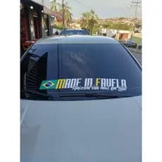 Adesivo Made In Favela  Faixa Parabrisa Tuning para carro stickers